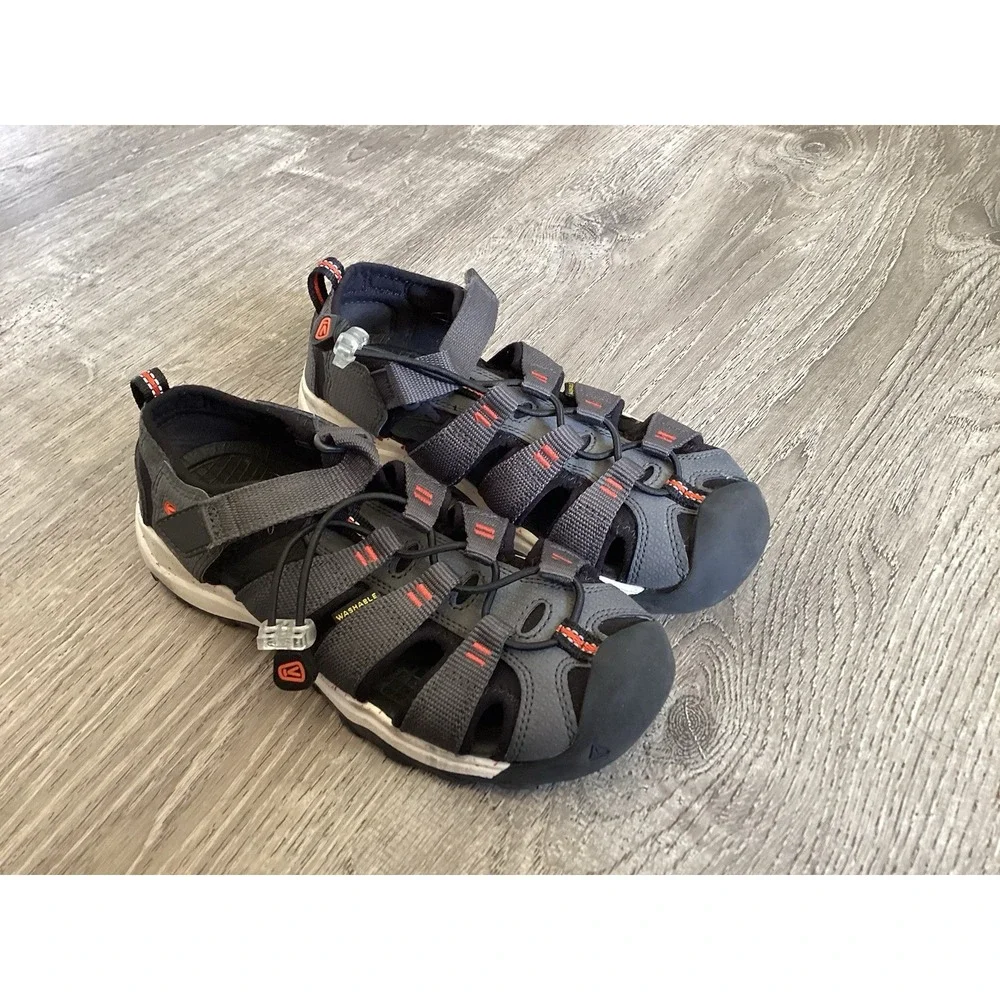 Keen Youth Boys 3 Sandals Newport Neo H2 Magnet Gray Orange Slip On Shoe 1018426